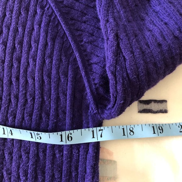 Purple cotton-blend sweater - Picture 8 of 10